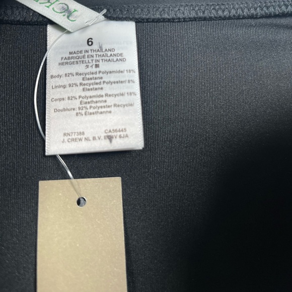 NWT J.Crew Size 6 One Piece  Cut Out Halter Swimsuit In Black - Picture 10 of 10